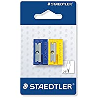 Los mejores  - STAEDTLER 510 50 BK2 - Afilalápices de plástico. Pack con 2 sacapuntas de colores.